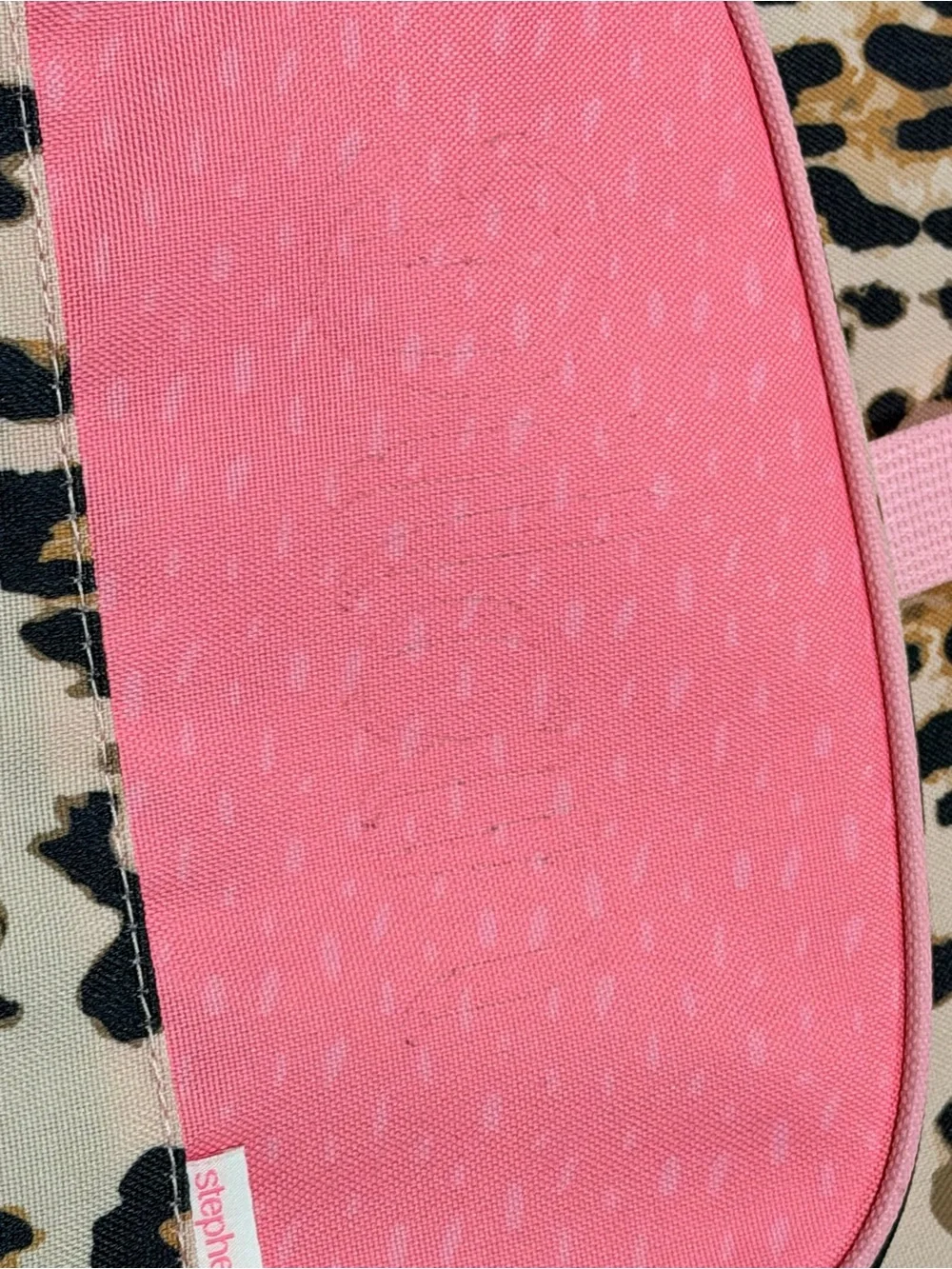 NWT Removed embroidery stitching and will put new name on Leopard Kids Backpack
